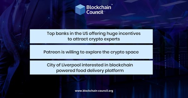 Top banks in the US offering huge incentives to attract crypto experts