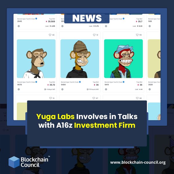 Yuga Labs Involves in Talks with A16z Investment Firm