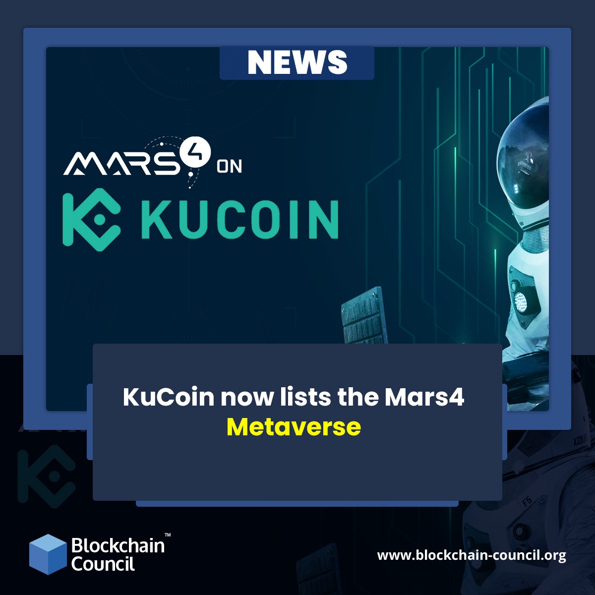 KuCoin now lists the Mars4 Metaverse