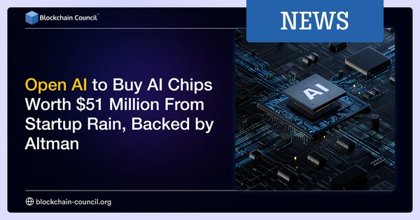 Open AI to Buy AI Chips Worth $51 Million From Startup Rain, Backed by Altman